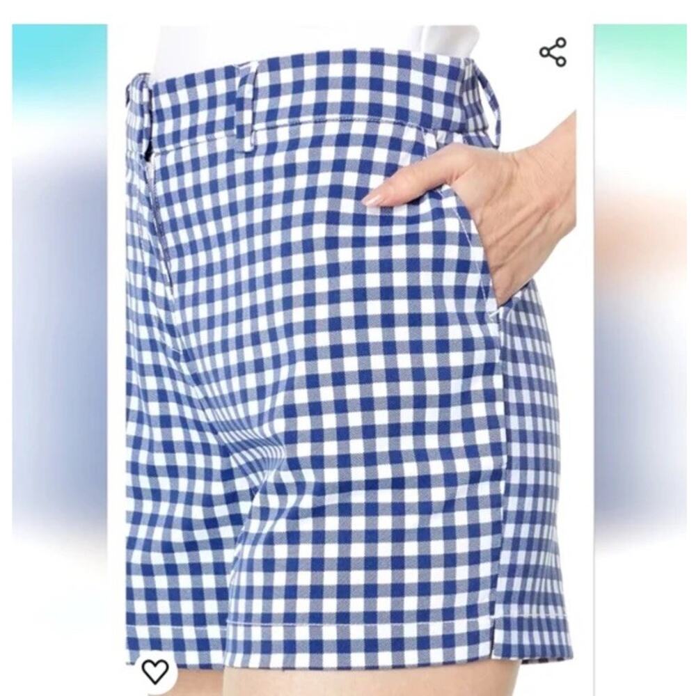 Southern Tide Inlet Gingham Performance Short Womens 2 Nautical Navy - Picture 12 of 13